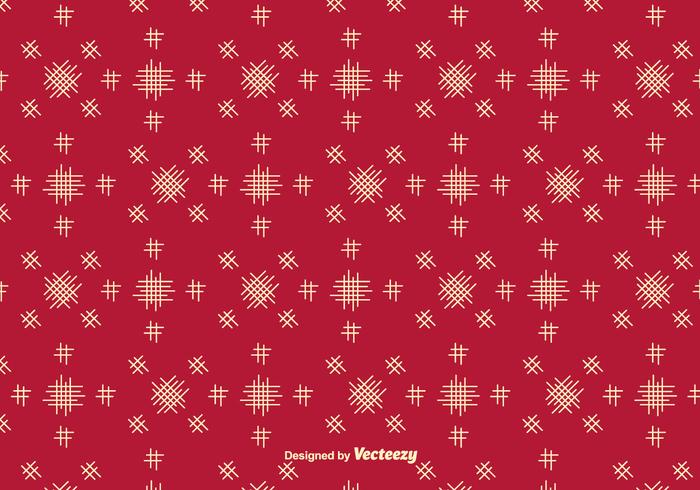 Vector Red Background With Simple Crosshatch Elements