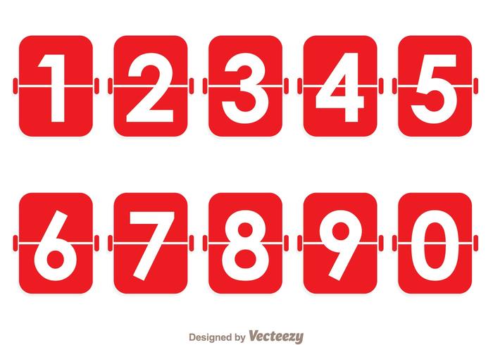 Red Number Counter vector