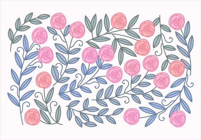 Vector Roses And Leaves