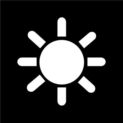 sign of  sun icon vector