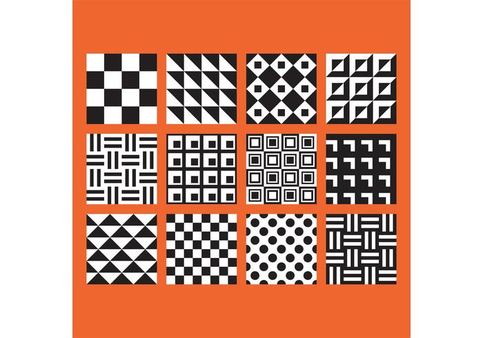 Simple B&W Patterns vector
