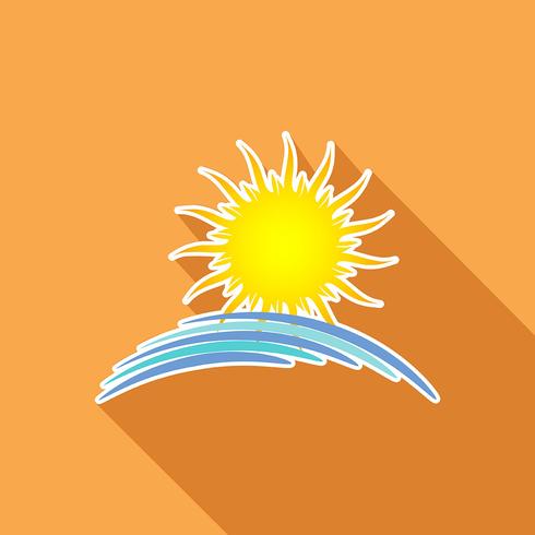 Summer sun background vector