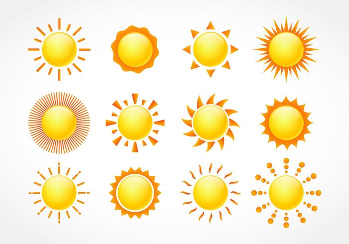 Sun Clipart Set vector