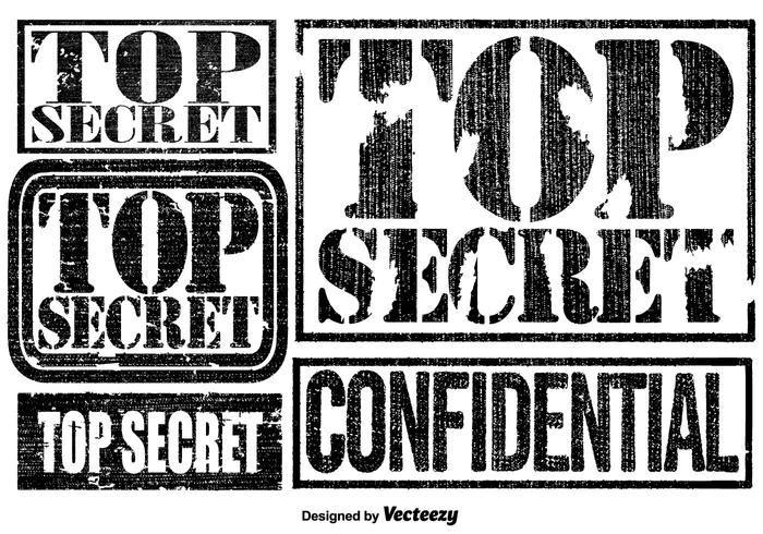 Vector Top Secret Stamps Set