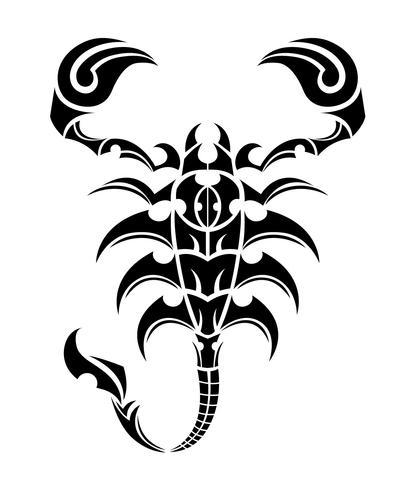 Tribal Scorpion Tattoo vector
