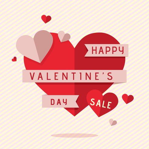 Valentine's Day Sale Background vector