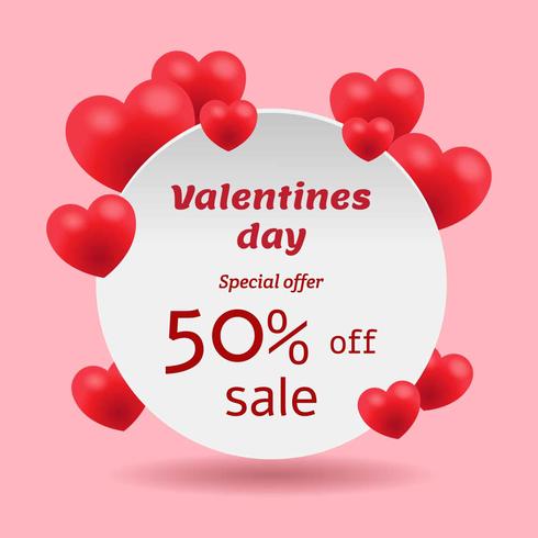 Valentines Day Sale Banner vector