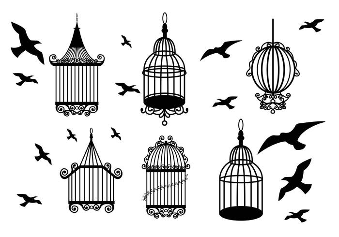 Vintage Bird Cage vector