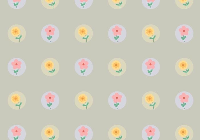 Vintage Dotted Flower Pattern vector