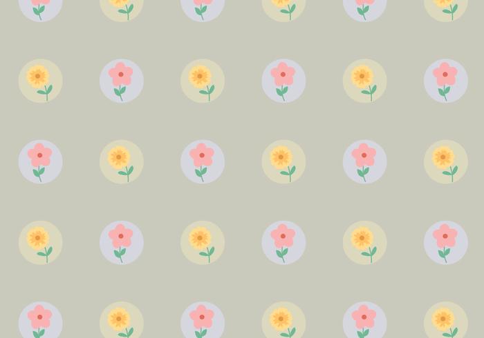 Vintage Dotted Flower Pattern vector