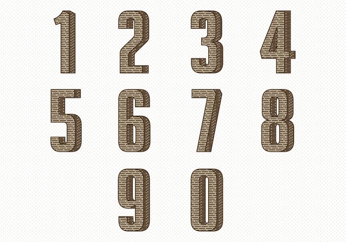 Vintage Number Collection vector