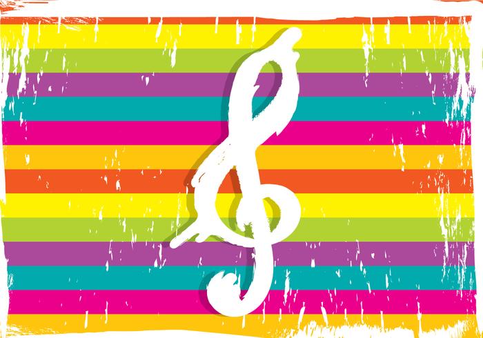 Violin Key On Colorful Background vector
