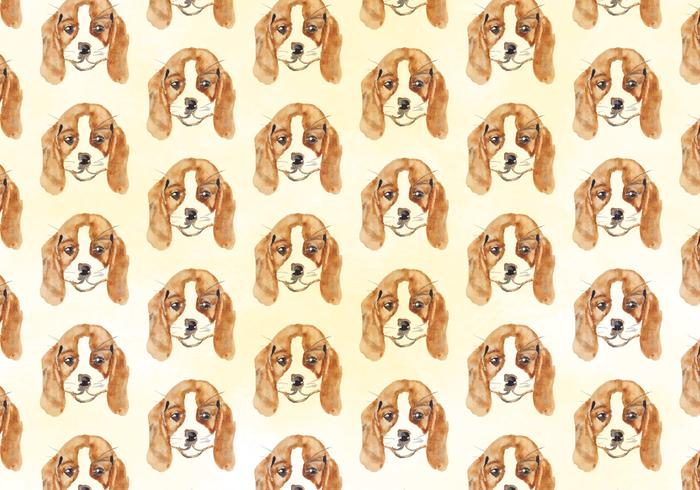 Vector Watercolor Dog Pattern