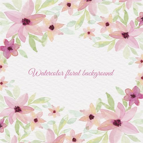 Vector Watercolor Floral Background