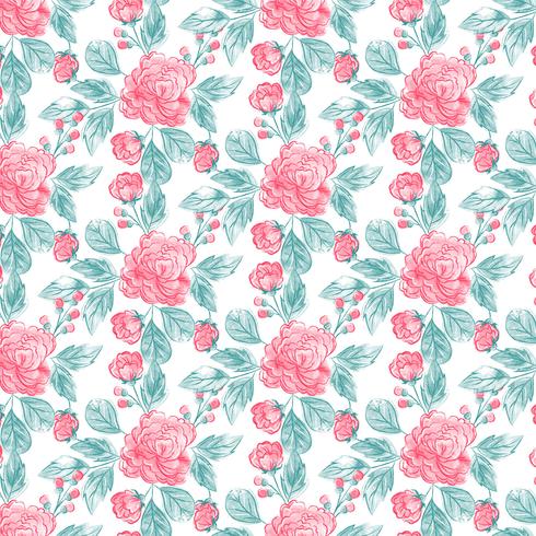 Watercolor Floral Seamless Pattern  vector