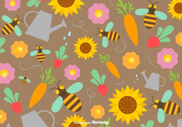 Vector Weather Pattern With Umbrellas