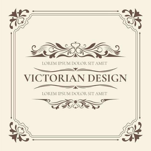 Victorian Design Template vector