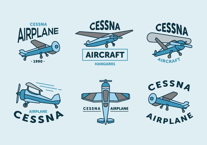 Vintage cessna logo vector pack