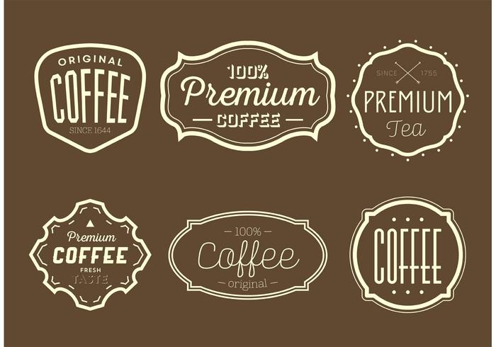 Vintage Coffee and Tea Labels vector