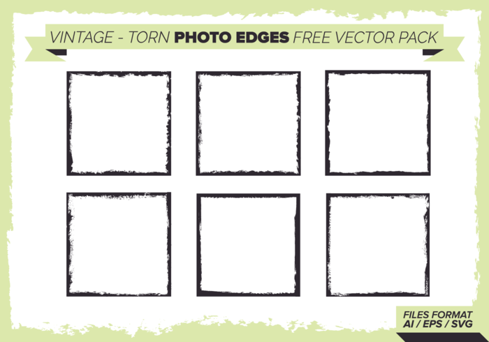 Vintage Torn Photo Edges Free Vector Pack