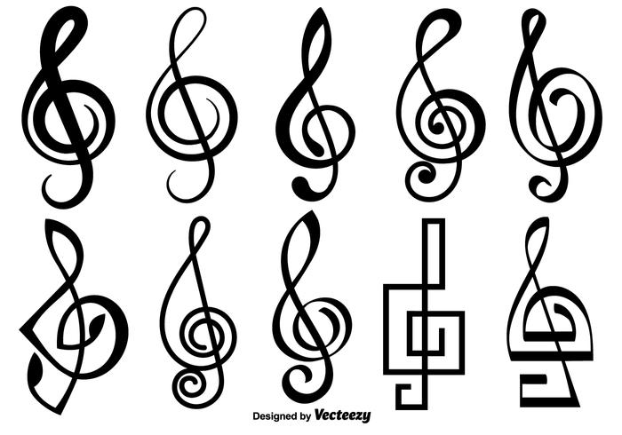 Violin Key Vector Icons