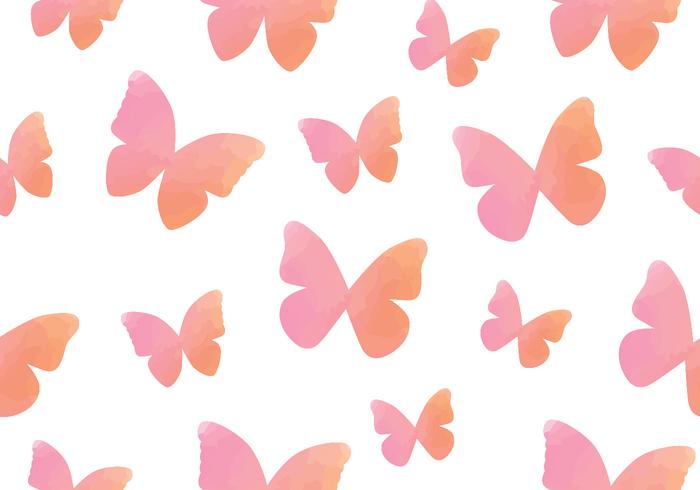 Watercolour Butterfly Seamless Pattern vector