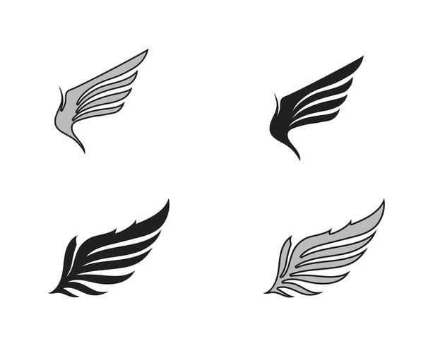 Wing falcon bird logo vector