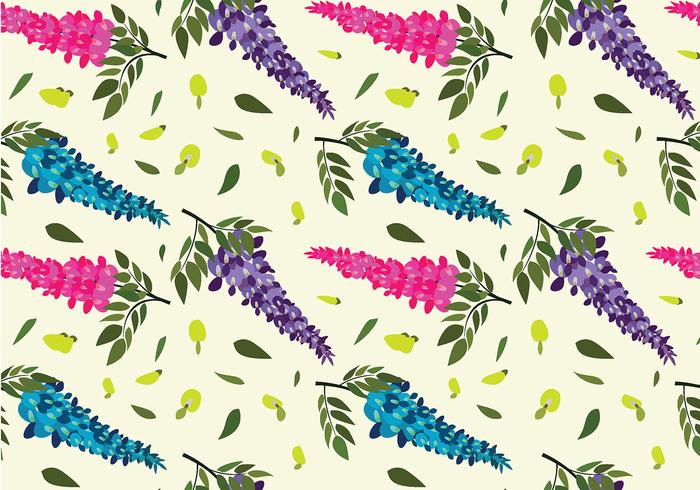 Wisteria Pattern Free Vector